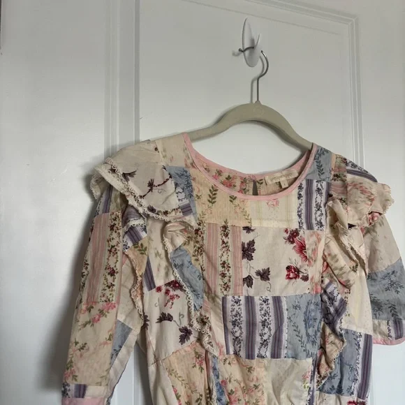 LoveShackFancy Natasha Dress Multi Patchwork - Picture 9 of 9